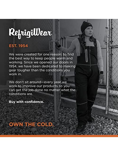 RefrigiWear Softshell Women's Insulated Bib Overalls, -20 Comfort Rating