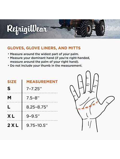 RefrigiWear Waterproof Fiberfill Insulated Tricot Lined High Dexterity Work Gloves