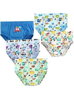 BOOPH Little Boys Toddlers Cotton Underwear Briefs Car 5 Pack 2-5T