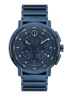 Strato Men's Swiss Blue Stainless Steel Bracelet Watch 44mm