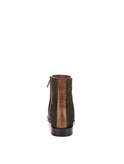 FRANCO CUADRA Men's Boots in Genuine Leather with Handwoven Application Brown