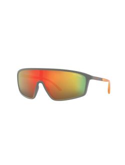 AX4119S 54 mm Mirrored Wraparound Sunglasses