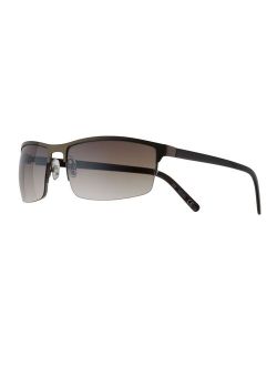 61mm Metal Semi-Rimless Sunglasses