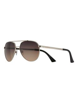 Brown Gradient Polarized Aviator Sunglasses