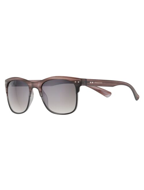 Men's Dockers 53mm Gray Square Gradient Sunglasses