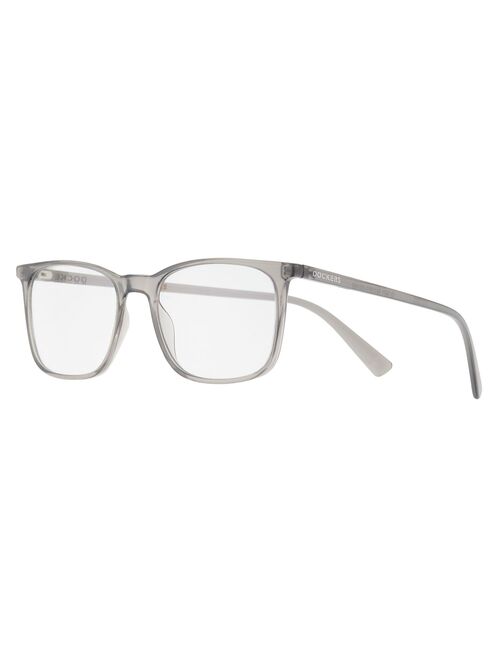 Men's Dockers 53mm Gray Crystal Rectangular Blue Light Blocking Glasses