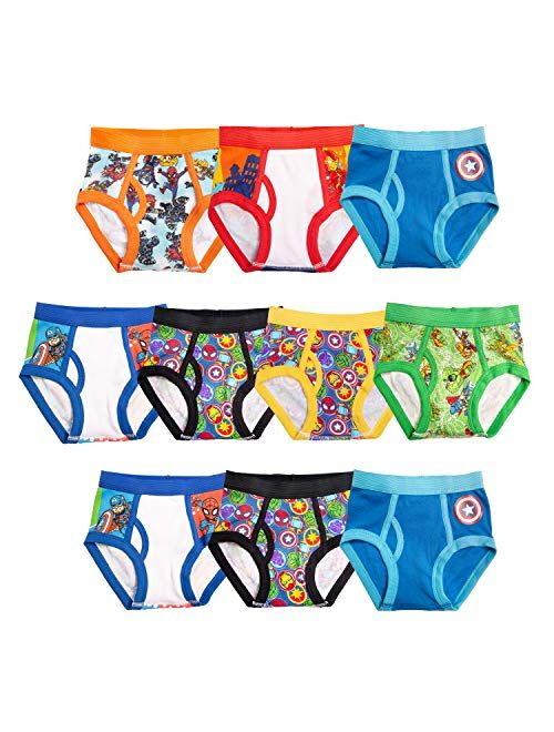 Marvel Boys' Super Hero Avengers Toddler Underwear, 5-Pack Boxer, 7-Pack, 10-Pack Briefs in Sizes 2/3t and 4t