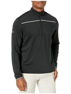 Callaway Men's Golf Chest Stripe Long Sleeve 1/4 Zip Mock Pullover