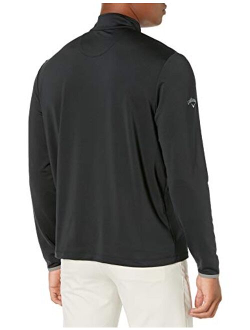 Callaway Men's Golf Chest Stripe Long Sleeve 1/4 Zip Mock Pullover