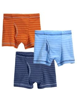 City Threads Boys' Boxer Briefs Underwear 100% Cotton 3-Pack Made in The USA