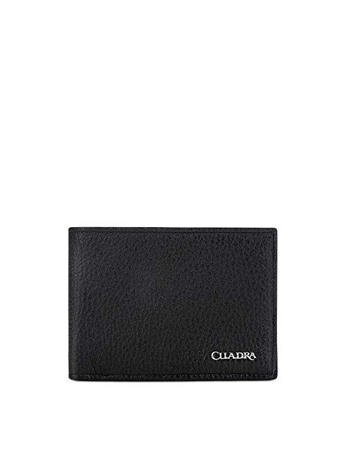 CUADRA Men's Wallet in Genuine Deer Leather Black One_Size