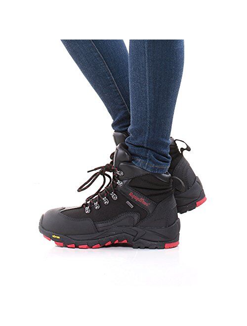RefrigiWear Womens Black Widow Leather Work Boots - Warm Insulated and Waterproof