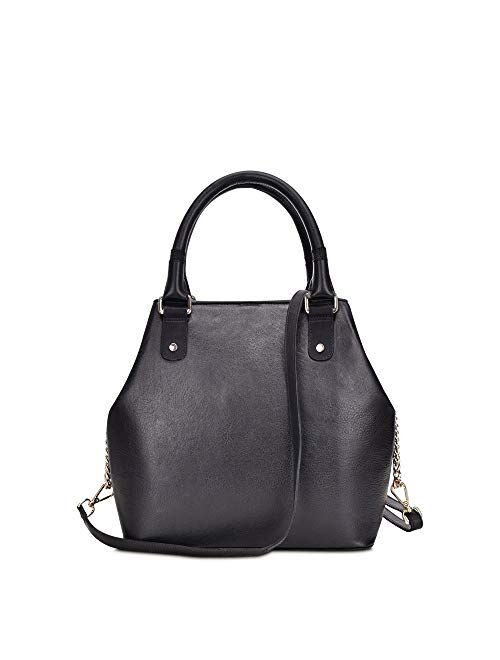 Cuadra Women's Tote Bag in Genuine Leather with Genuine Stingray Leather Black