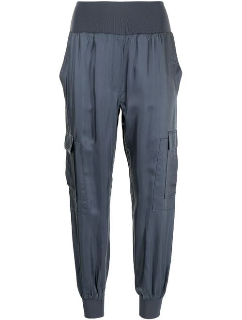 CINQ A SEPT tapered cargo cotton trousers