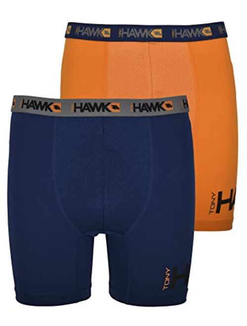Tony Hawk Boys' Boxer Briefs 8-Pack Performance Dri Fusion Tech Compression No Fly Underwear
