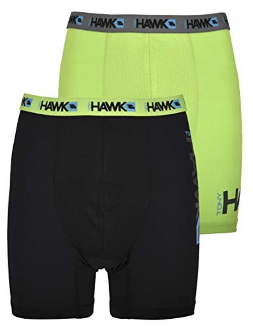 Tony Hawk Boys' Boxer Briefs 8-Pack Performance Dri Fusion Tech Compression No Fly Underwear