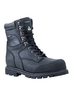 Mens Platinum Leather Warm Insulated Waterproof Puncture Resistant Non-Slip Work Boots
