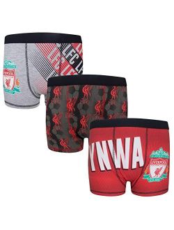 Liverpool F.C. Liverpool FC Official Soccer Gift 3 Pack Boys Crest Boxer Shorts