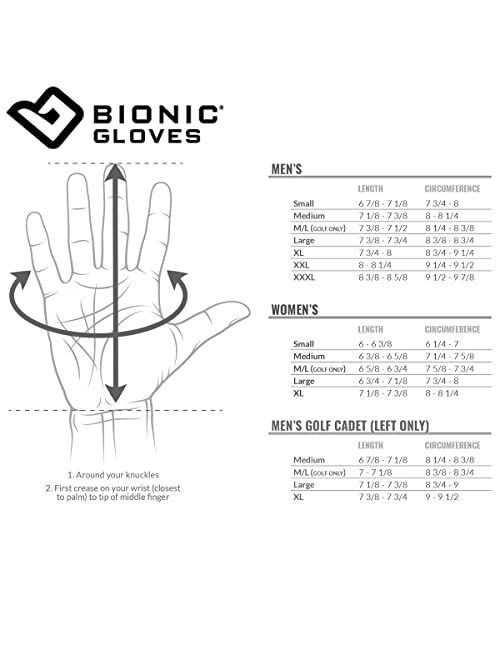 Bionic Men's ReliefGrip 2.0 Golf Glove