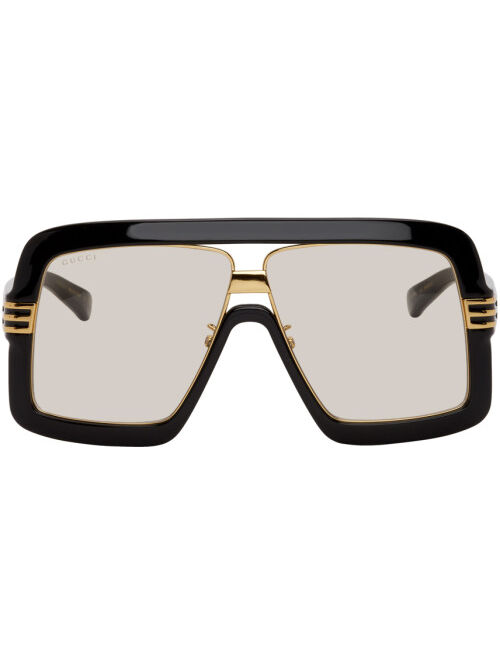 Gucci Black & Yellow Square Sunglasses