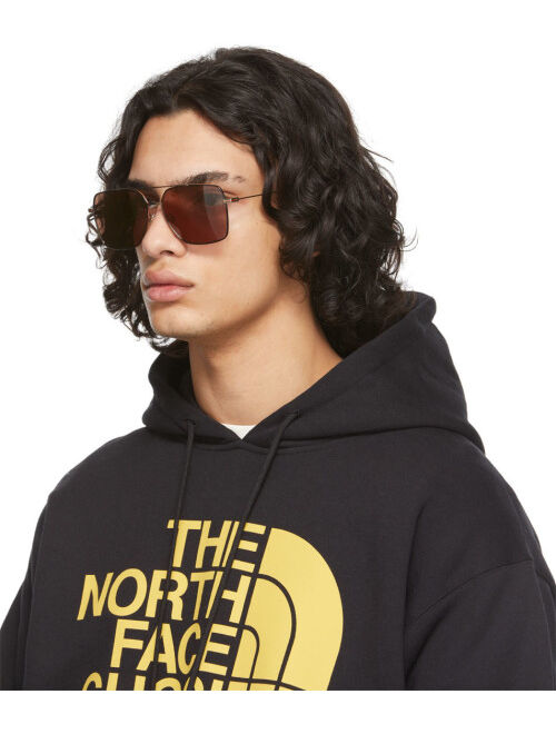 Gucci Gold Rectangular Sunglasses