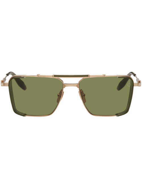 AKONI Gold & Green Eos Sunglasses