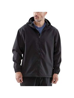 Lightweight Water-Resistant Warm Insulated Softshell Jacket with Hood