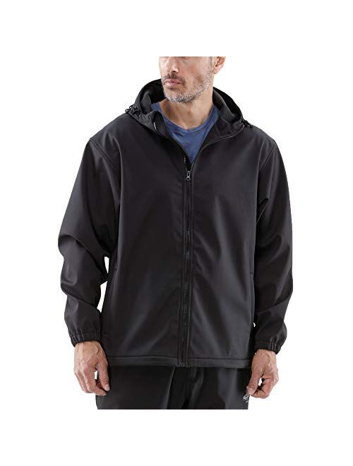 RefrigiWear Lightweight Water-Resistant Warm Insulated Softshell Jacket with Hood