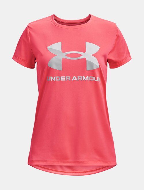 Under Armour Girls' UA Velocity Big Logo Short Sleeve