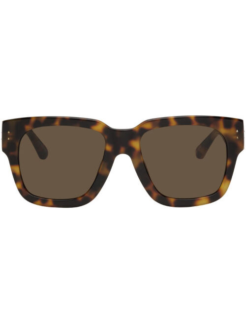 LINDA FARROW Tortoiseshell 'The Amber' Sunglasses
