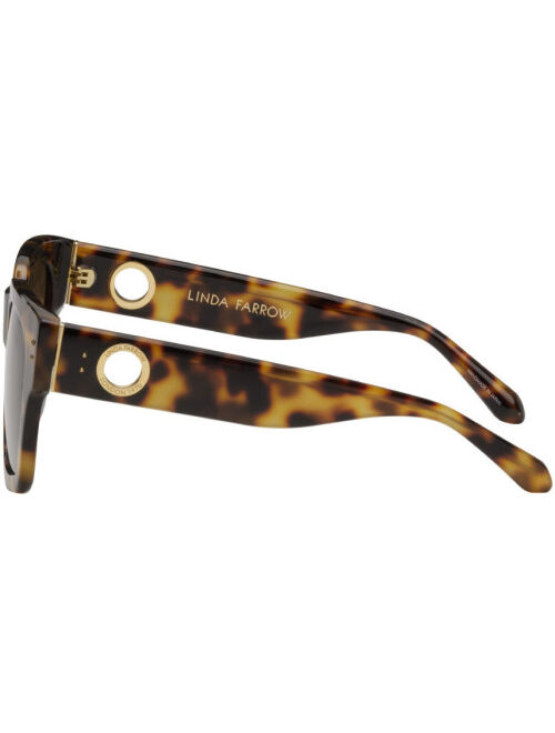 LINDA FARROW Tortoiseshell 'The Amber' Sunglasses