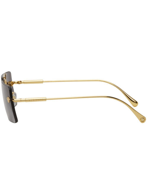 Versace Gold Rimless Sunglasses