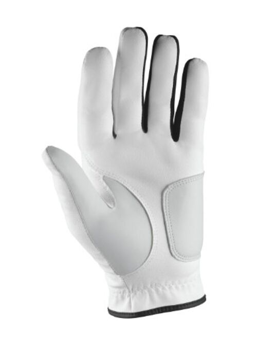 WILSON Sporting Goods Staff Grip Soft Golf Glove, Men's Medium/Large, Left Hand, White/Black (WGJA00560ML)