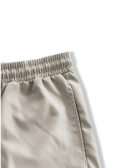 Shein Men Expression Print Drawstring Waist Shorts