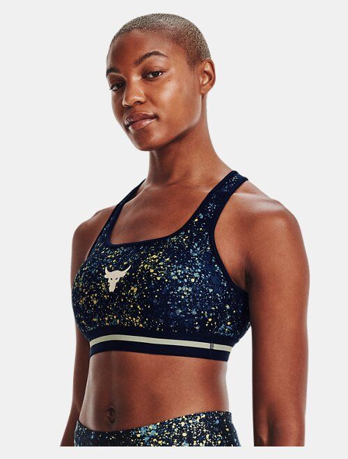 Under Armour Women's Project Rock Printed Crossback Sports Bra