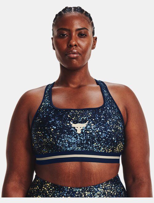 Under Armour Women's Project Rock Printed Crossback Sports Bra