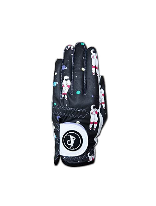 Cowabunga Golf Chameleon Golf Mens Golf Glove -Crazy Golf Gloves - Leather Golf Accessory for Men - Cabretta Golf Gloves - Golf Gift for Golfers - Best Man Golf Gifts - G