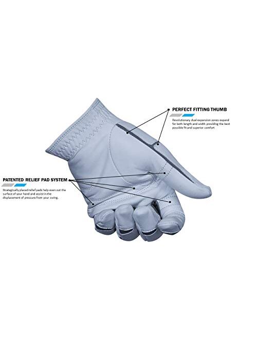 Bionic Gloves Mens PerformanceGrip Pro Premium Golf Glove made from Long Lasting, Genuine Cabretta Leather