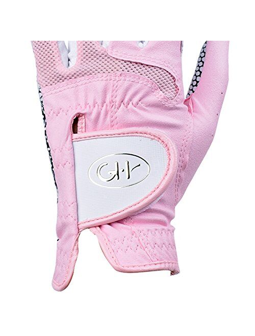 Gh Club GH Women's Polyurethane Non-Slip Synthetic Leather Golf Gloves One Pair - Plain Both Hands