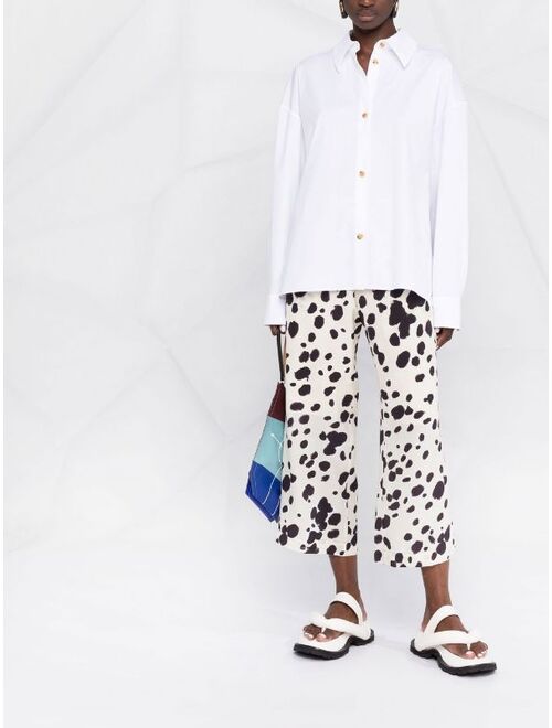 Marni cow-print cropped trousers