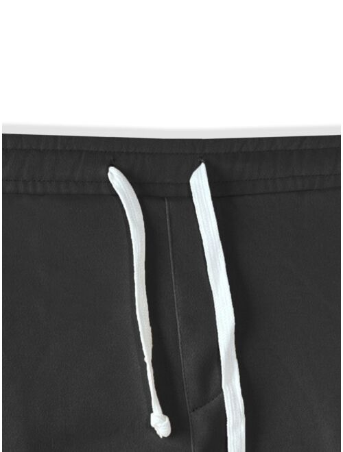 Shein Men Patch Detail Drawstring Waist Shorts