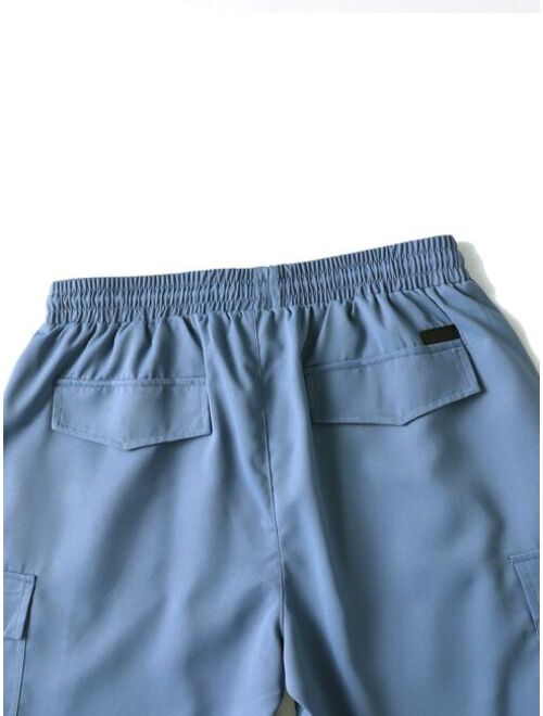 Shein Men Flap Pocket Drawstring Cargo Shorts