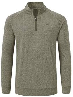 MoFiz Men's Golf Shirts Long Sleeve Shirts Sports Polo Shirts Athletic Jersey Shirts 1/4-Zip Pullover