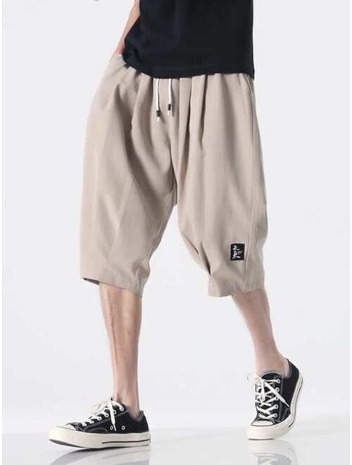Shein Men Patched Drawstring Waist Shorts