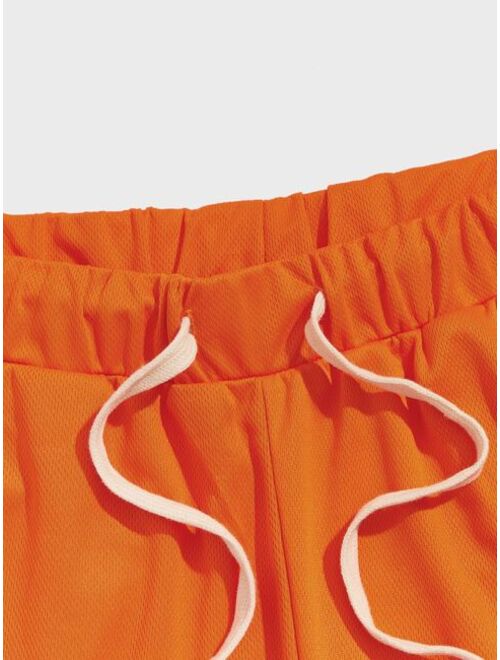 SHEIN Men Letter Graphic Track Shorts