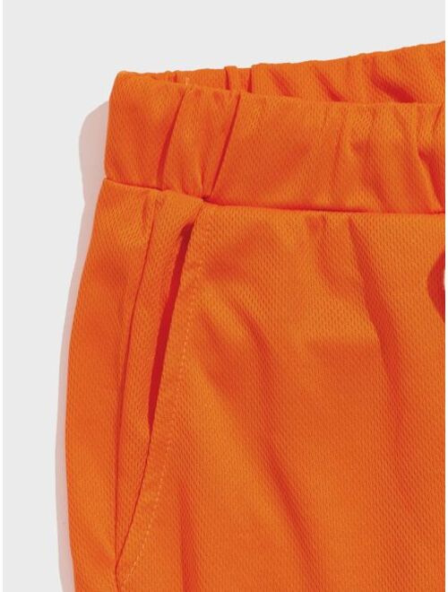 SHEIN Men Letter Graphic Track Shorts