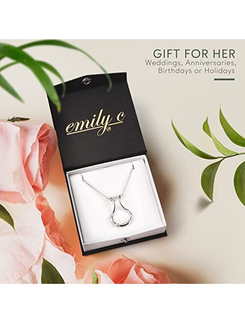 Emily C Original Patented Ring Holder Necklace - Sterling Silver Necklace Ring Holder - Women & Men Wedding Ring Holder Necklace - Women & Men Engagement Ring Necklace Ho