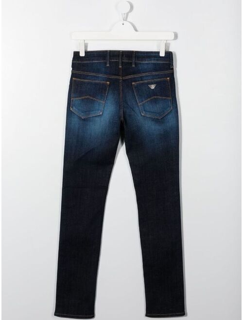 Emporio Armani Kids faded-effect jeans
