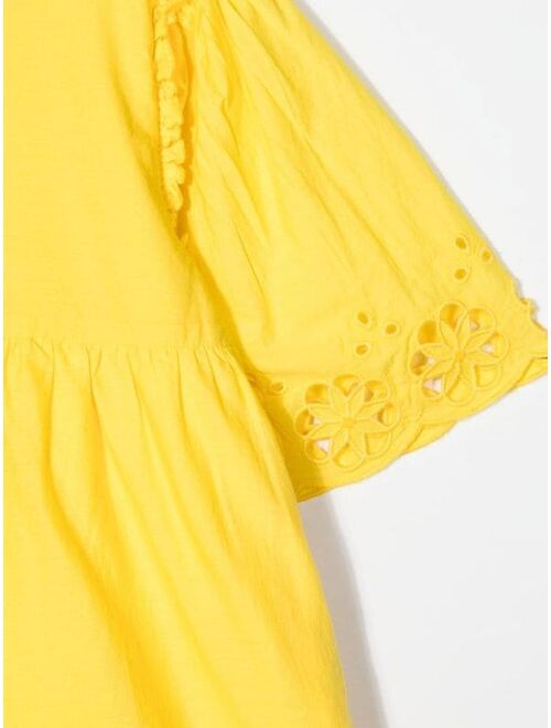 Stella McCartney Kids perforated-detailing dress