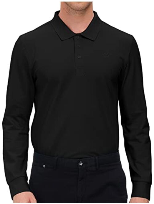 MoFiz Men's Golf Shirt Long Sleeve Golf Polo Classic-fit Polo Quick-Dry Athletic Shirt